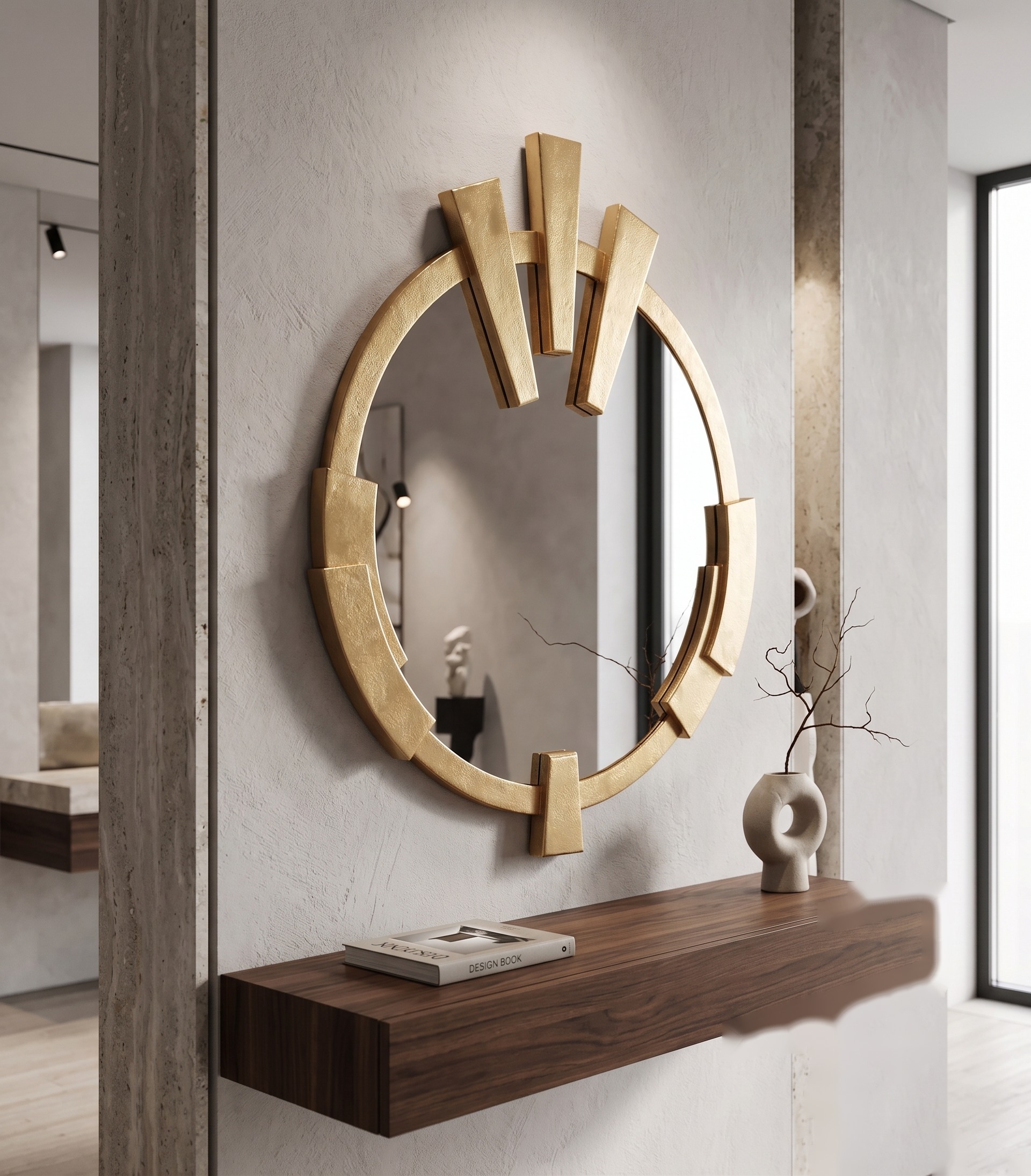Solis Art Deco Wall Mirror