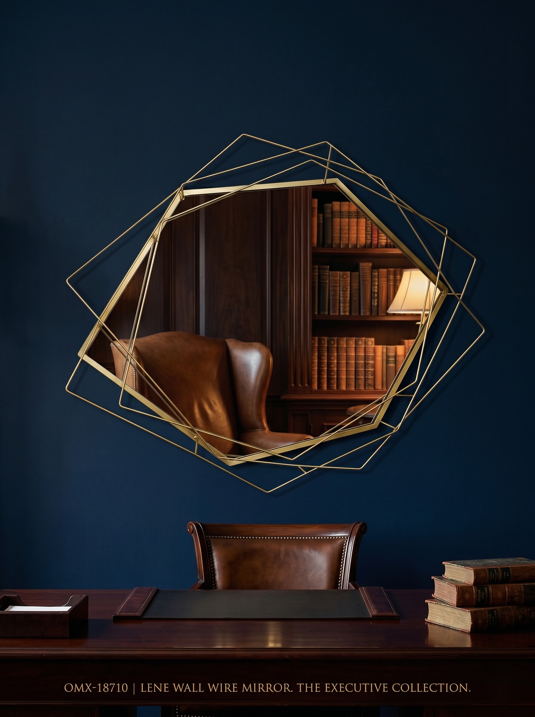 Vertex - Geometric Wireframe Wall Mirror