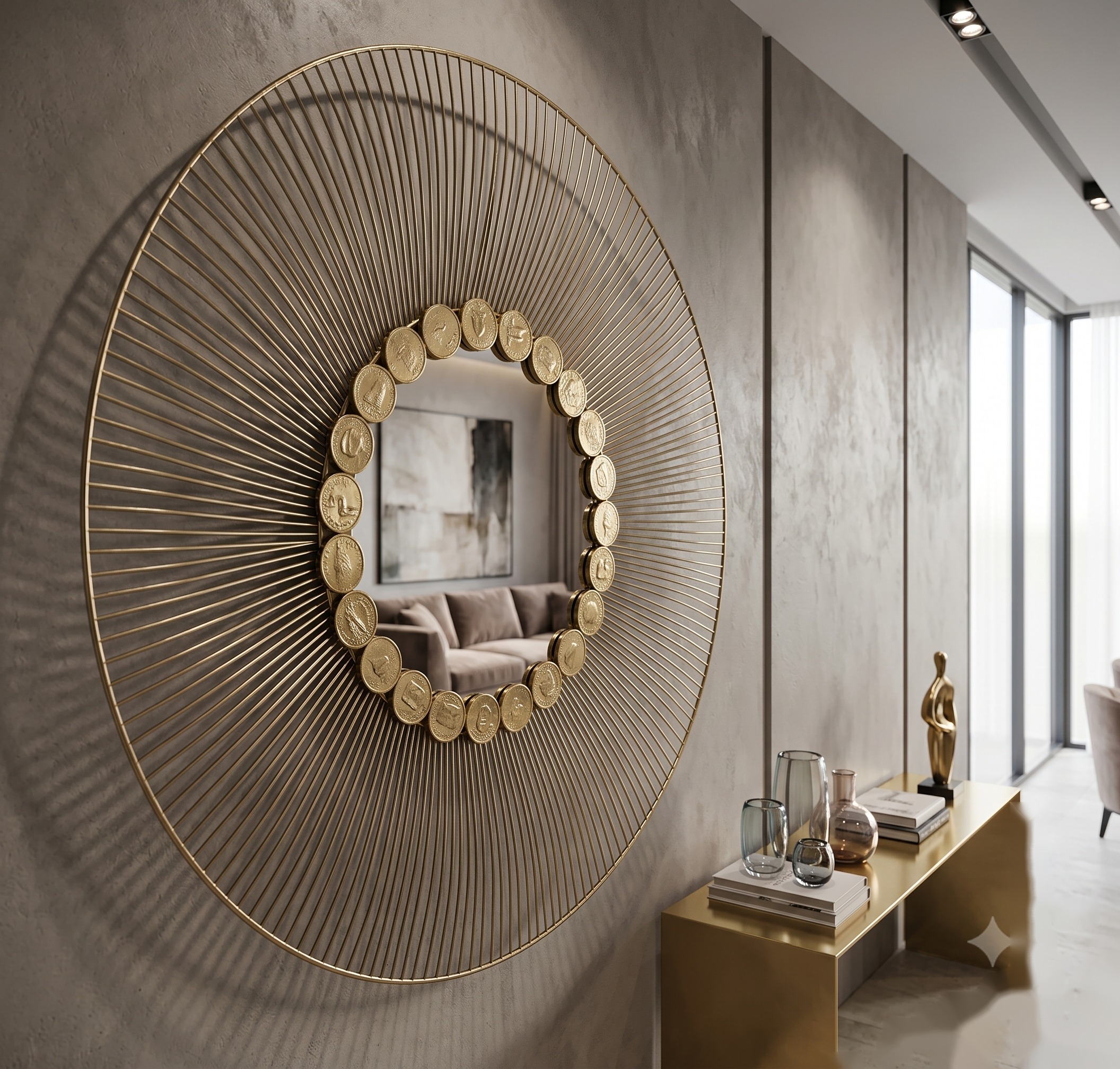 Helios Medallion Sunburst Mirror
