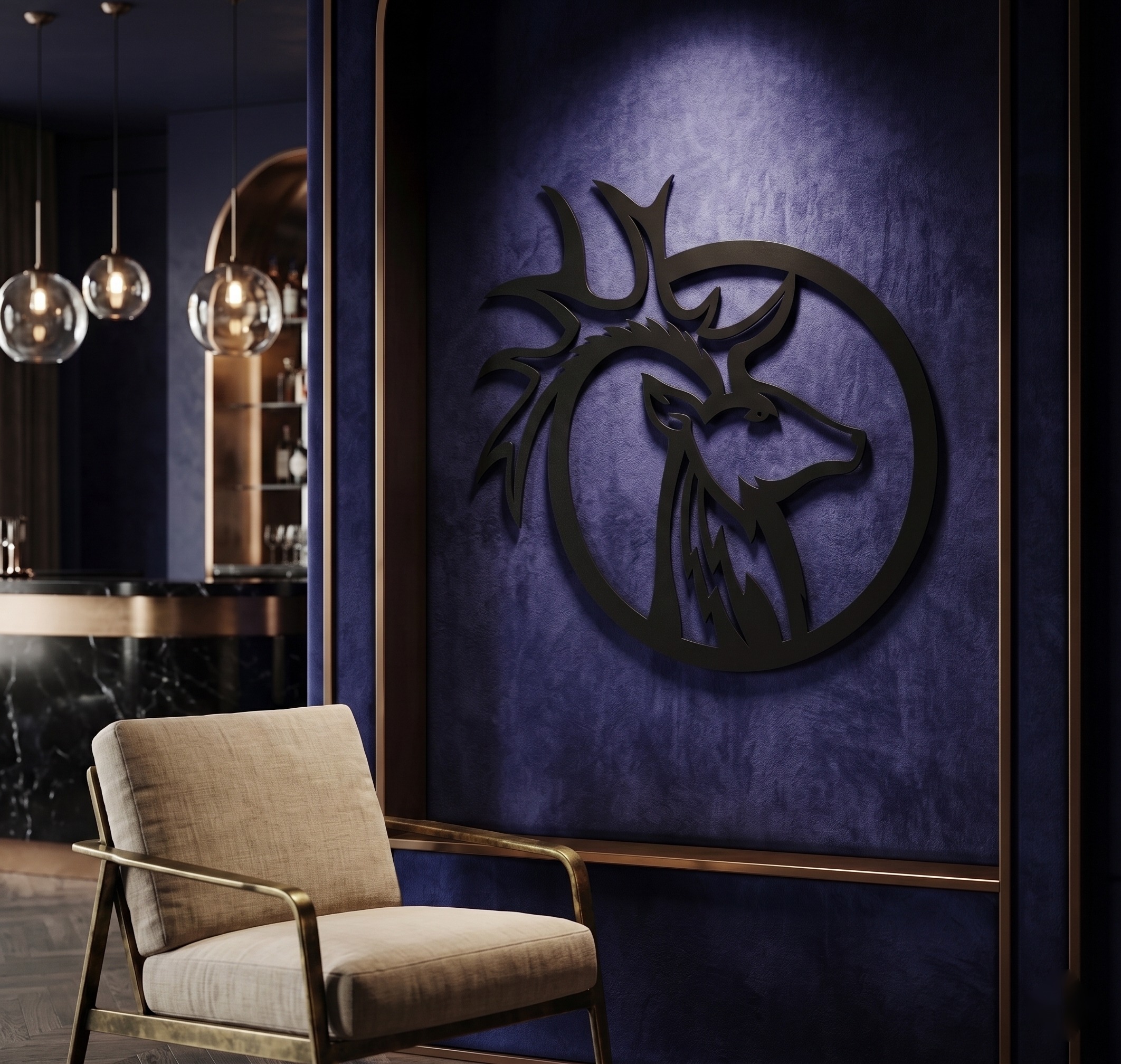 Reindeer Silhouette Wall Art