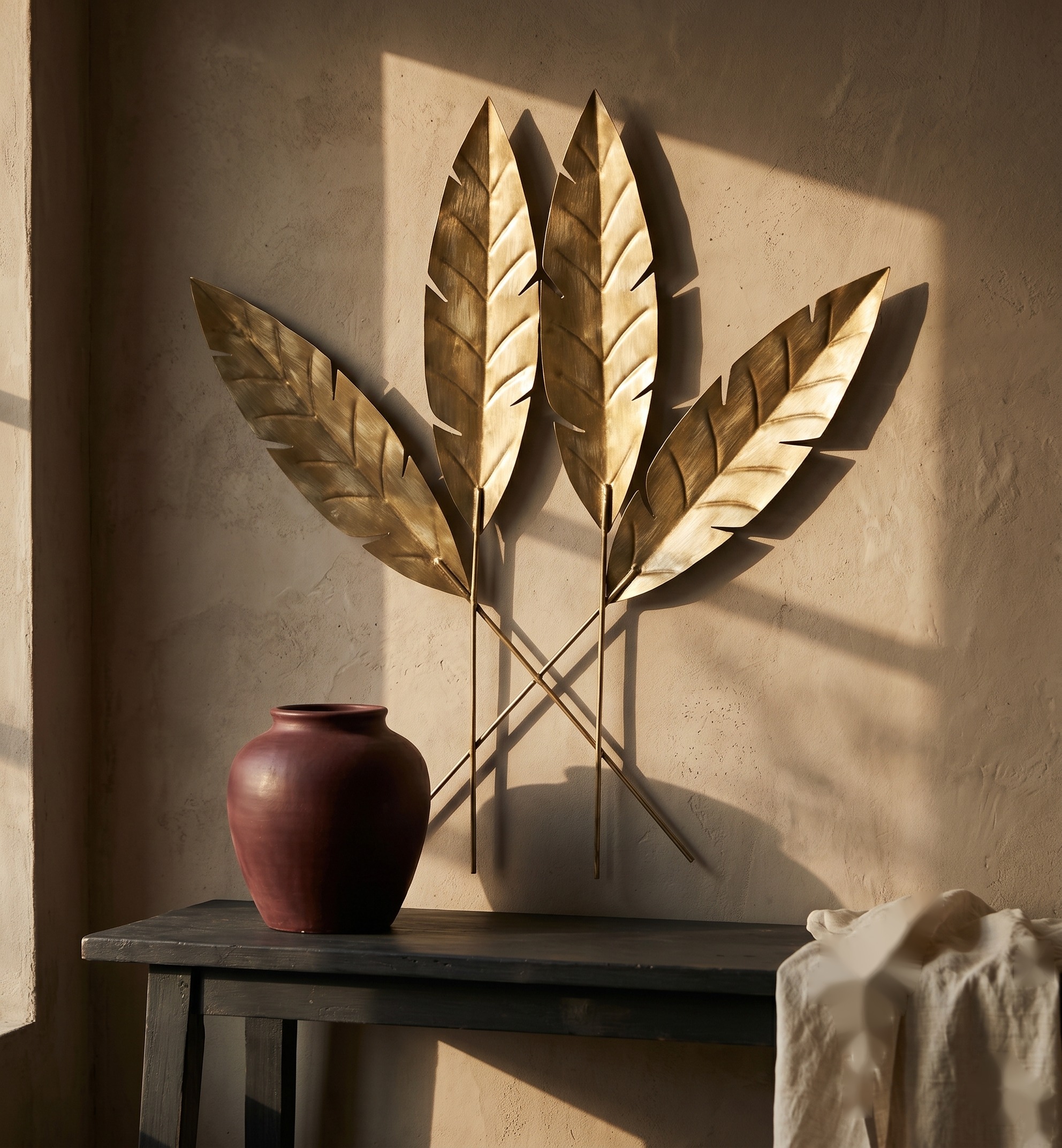 Metal leaves