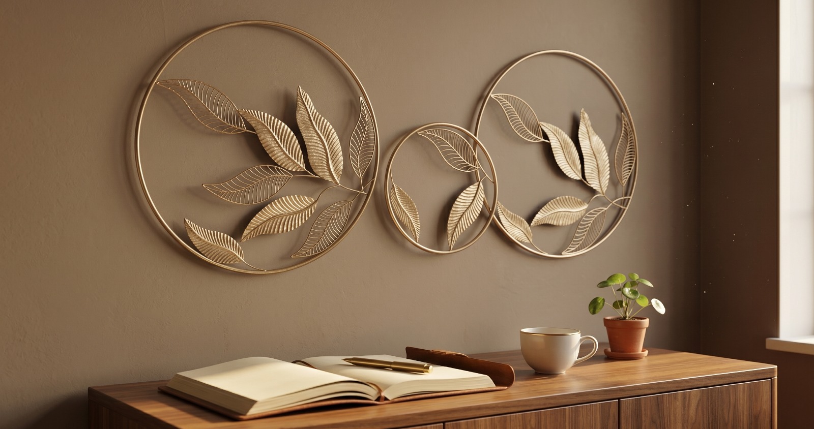Gilded Foliage Triptych
