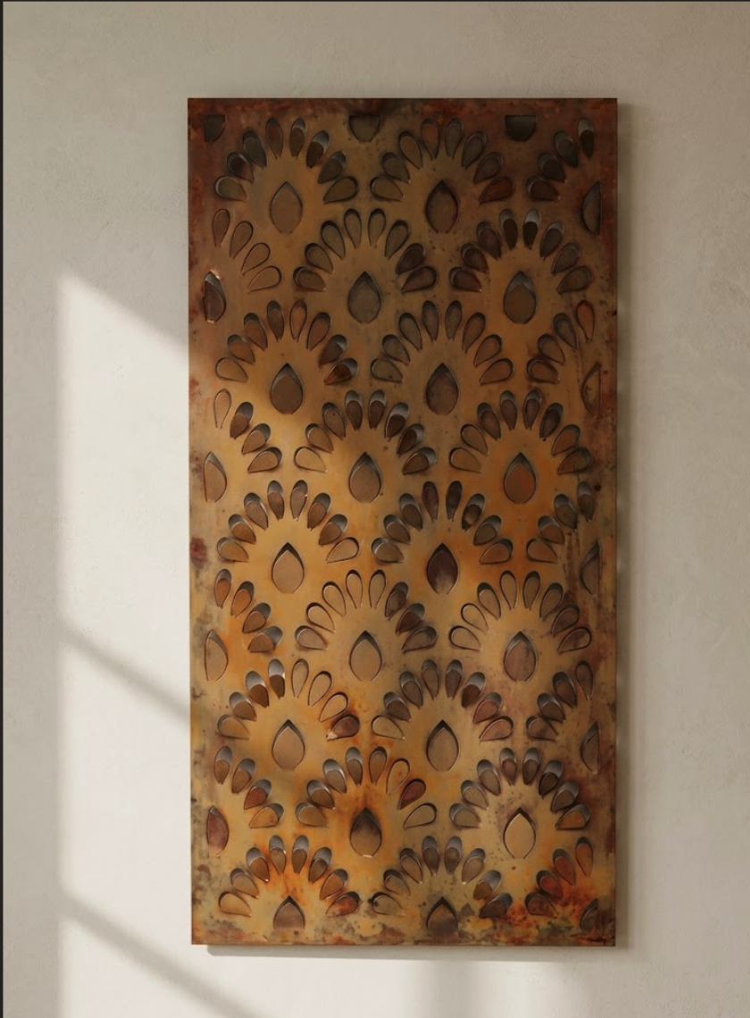 Metal Laser Cut 3D Leaf Wall Art